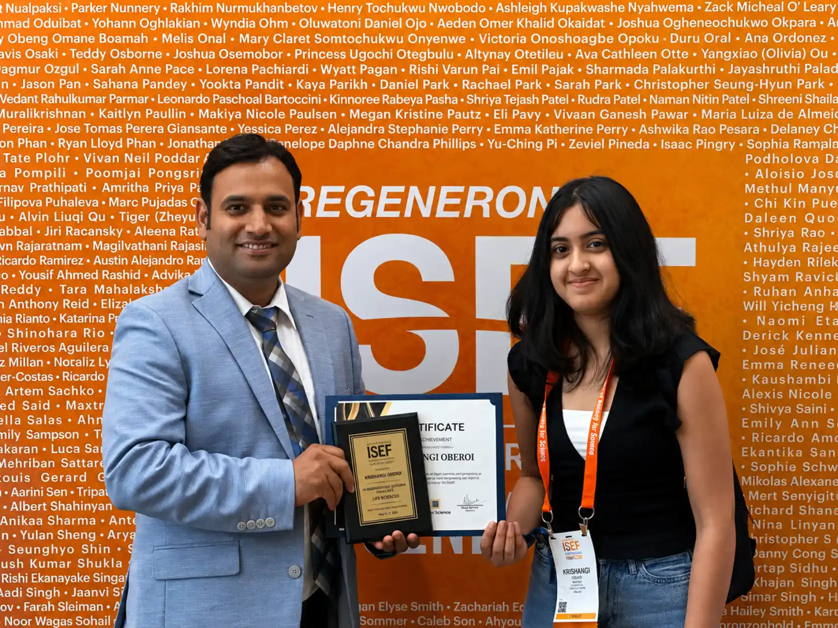 Eigen Sciences Krishangi Oberoi Regeneron Isef Life Sciences Finalist Plaque Eigen Sciences Krishangi Oberoi Regeneron Isef Life Sciences Finalist Plaque