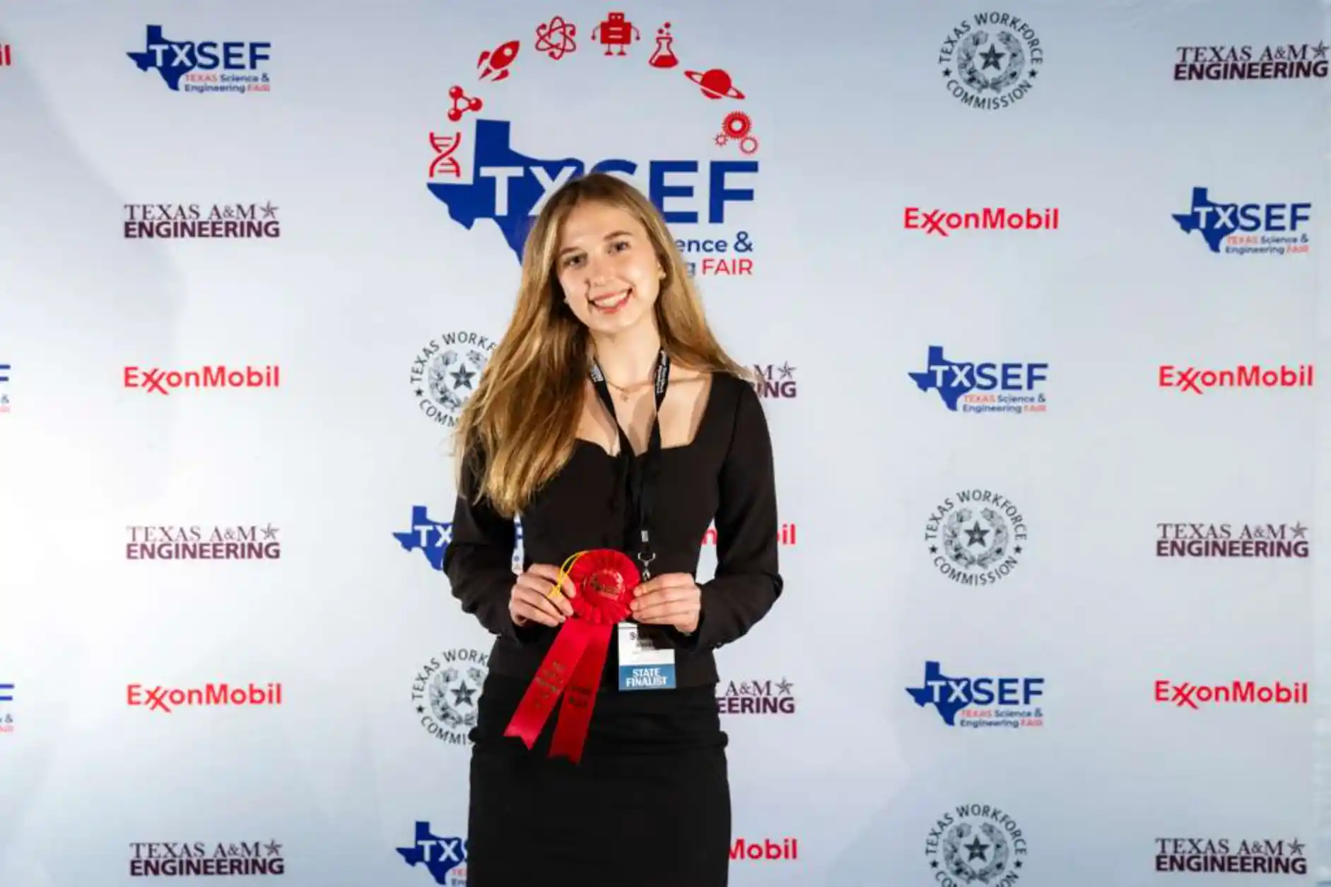 Eigen Sciences Student Txsef Texas Science Engineering Fair Finalist Ribbon