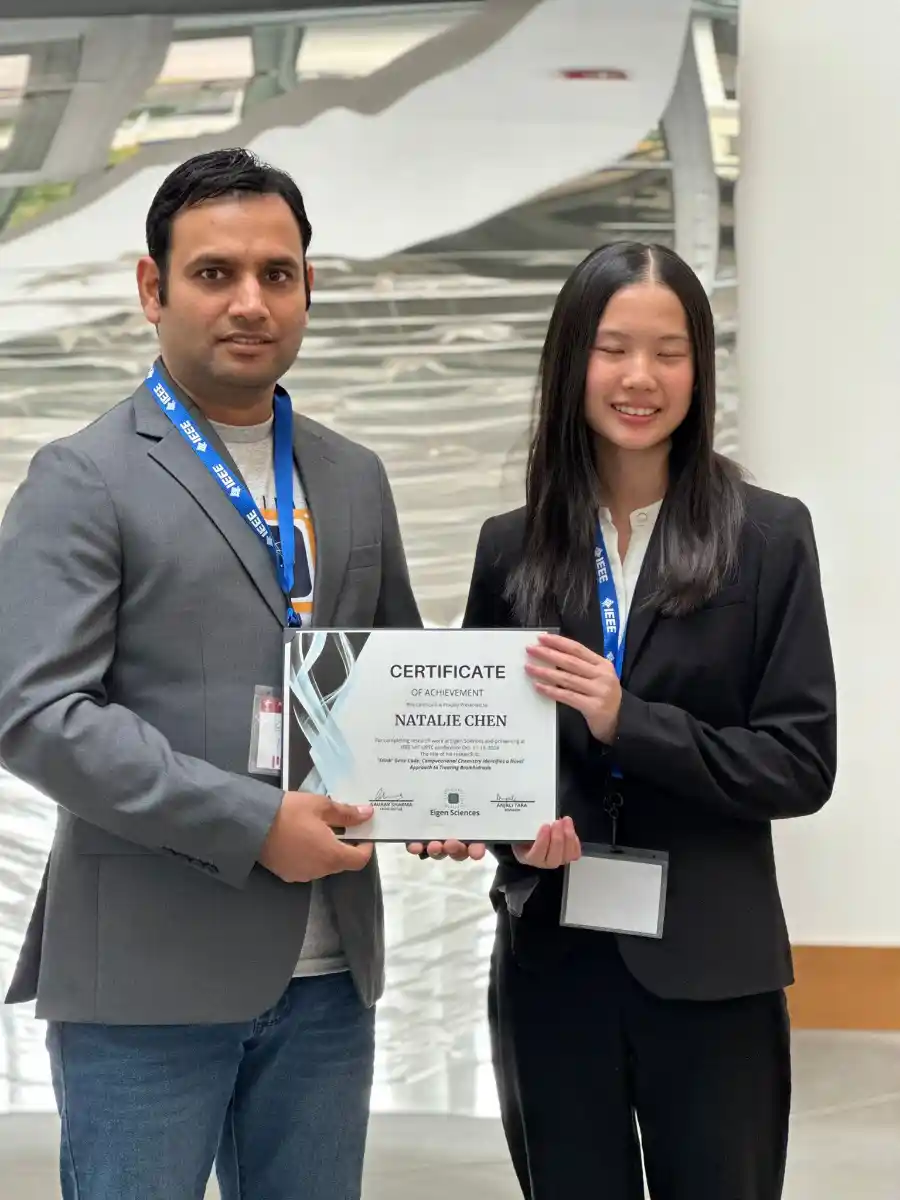 Eigen Sciences Student Natalie Chen Research Certificate Achievement Award Mit
